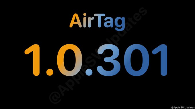 AirTag firmware 1.0.301 (1A301) Released