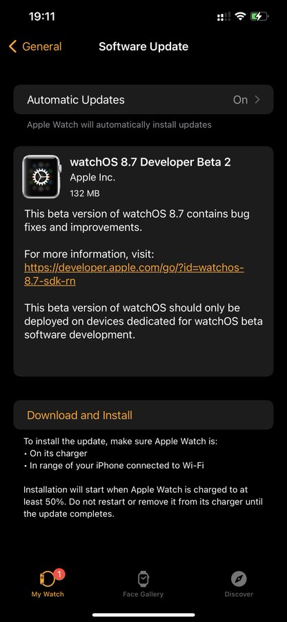 WatchOS 8.7 Beta 2 has been released